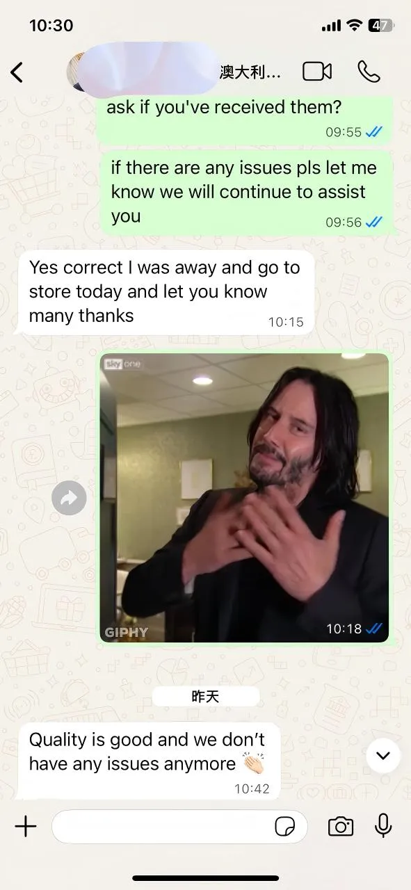 ​Australialaisasiakkaamme antama palaute: Laatu on parasta viestintää