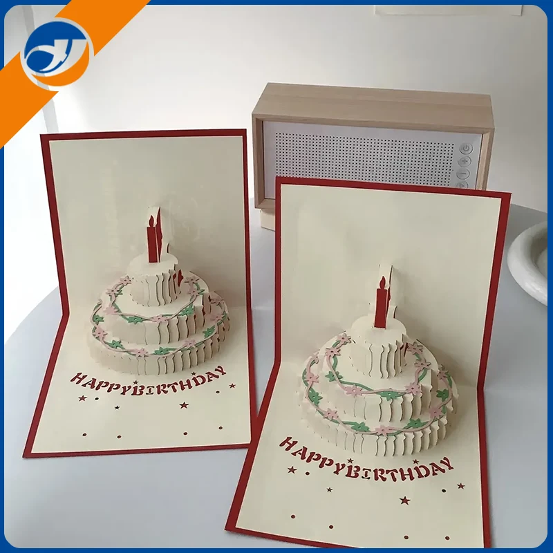 Syntymäpäivä 3D -paperikortti